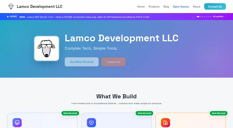 Lamco RDP Server's website