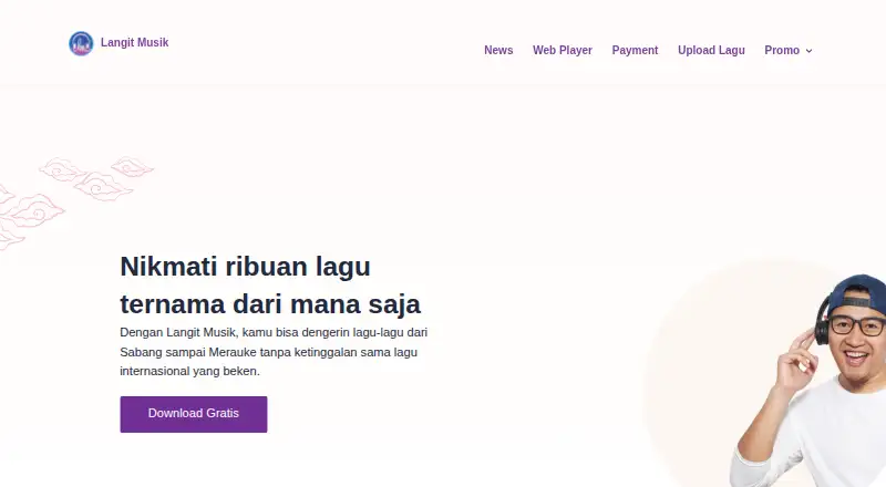 Langit Musik's website