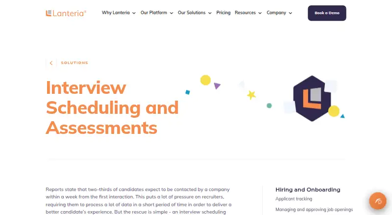 Lanteria Recruiting's website