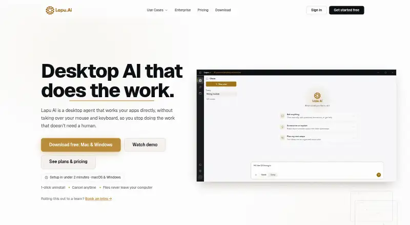 Lapu AI's website