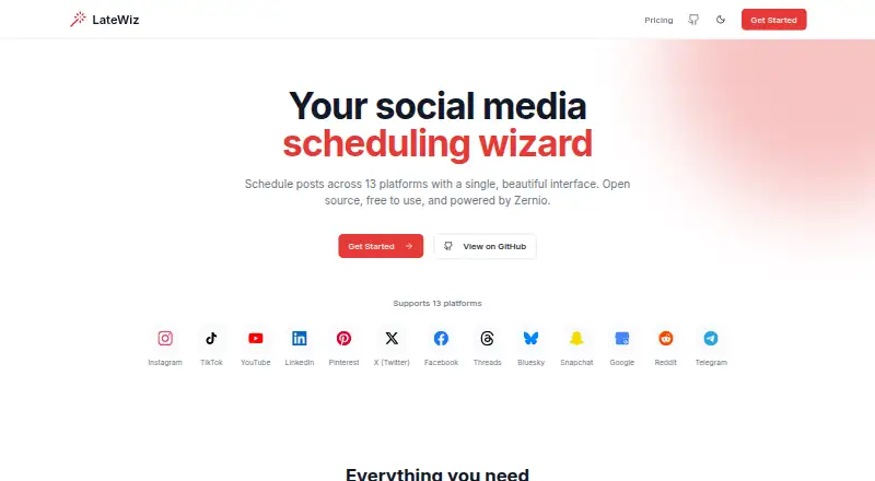 The LateWiz homepage