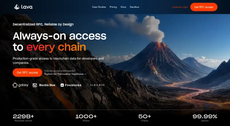 Lava Network's website