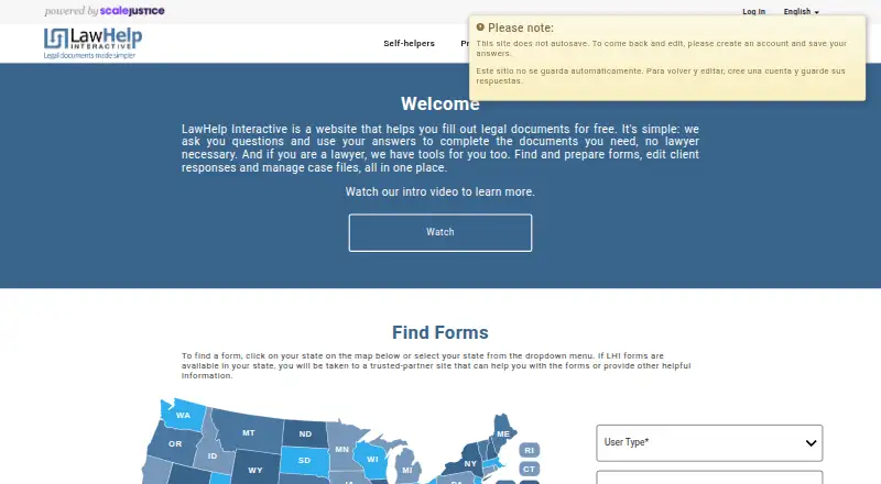 LawHelp Interactive's website
