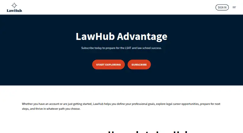 The LawHub Advantage homepage