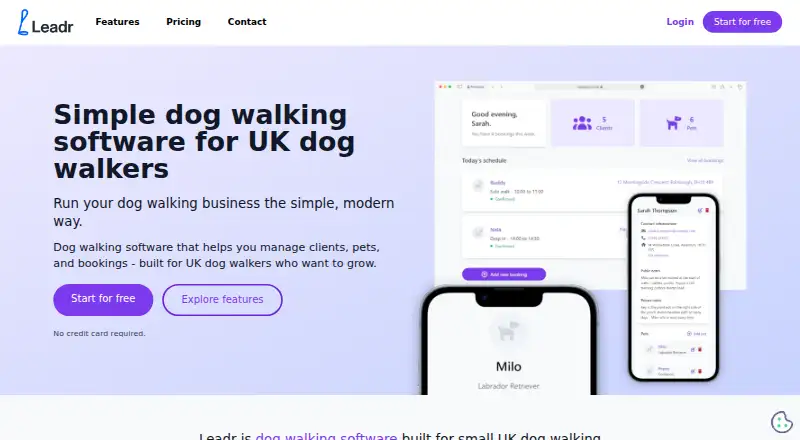 Leadr's website