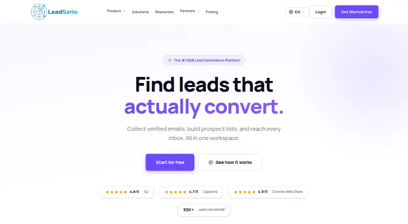 Leadsario's website