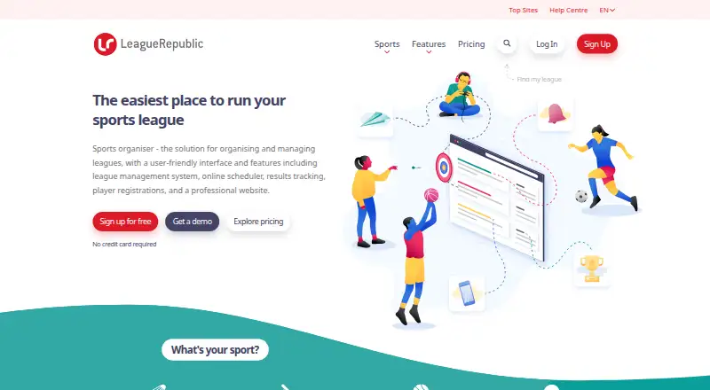 LeagueRepublic's website