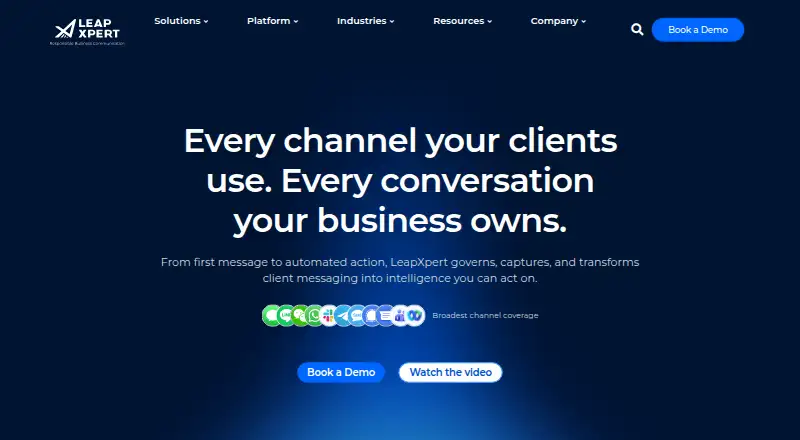LeapXpert Communications Platform's website