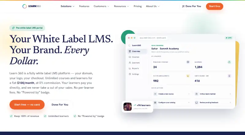 Learn 360's website