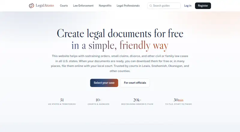 LegalAtoms's website