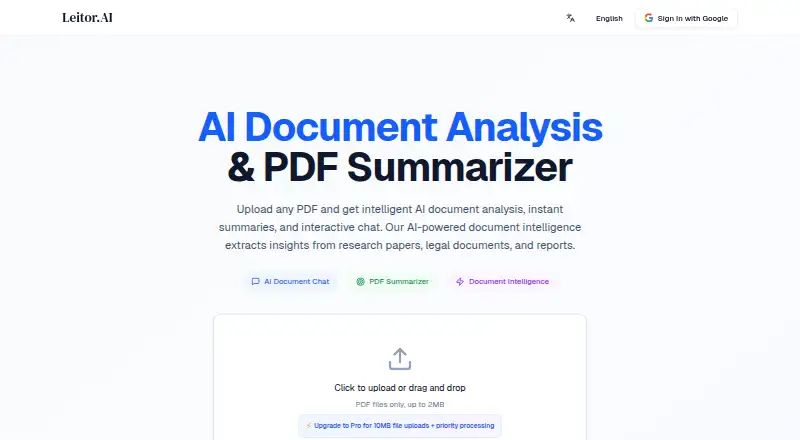 Leitor.AI's website