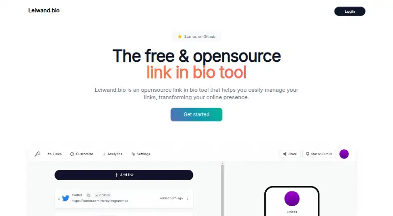 The Leiwand.bio homepage