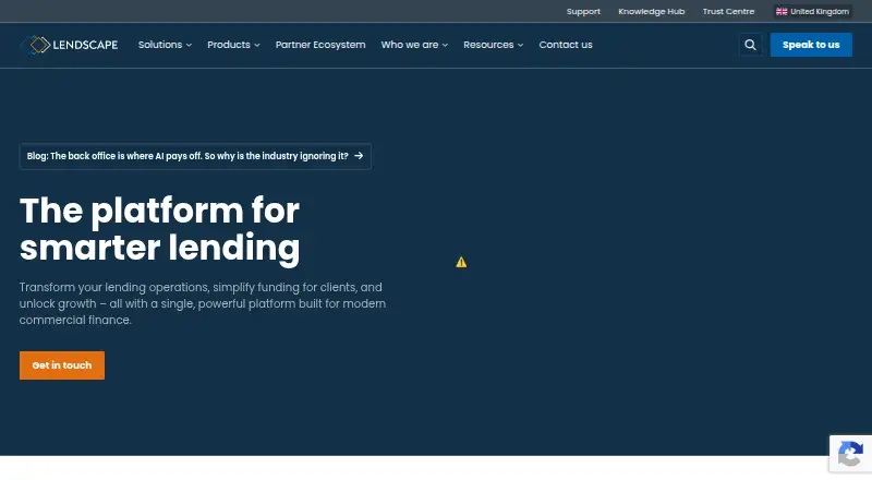 Lendscape Factoring's website