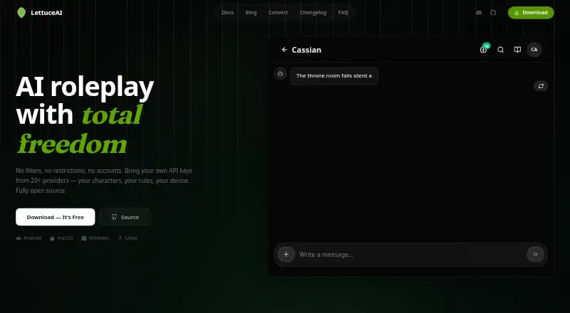 LettuceAI's website