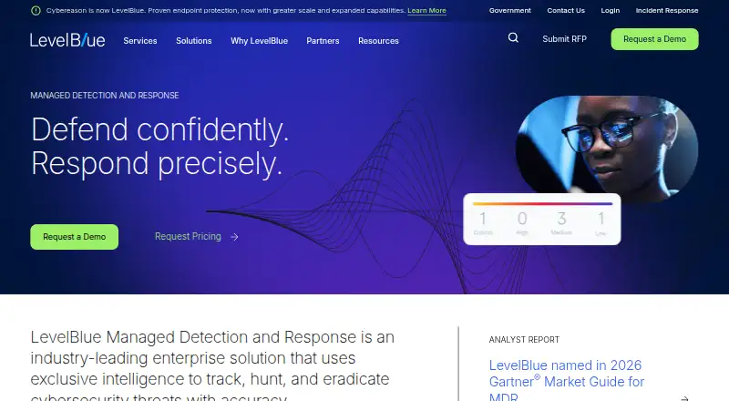 Trustwave MDR's website