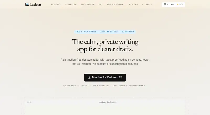 The Lexicon homepage