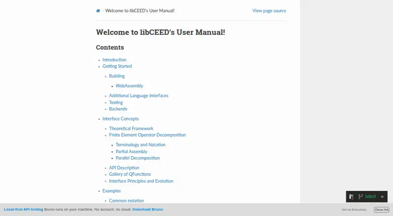 The libCEED homepage