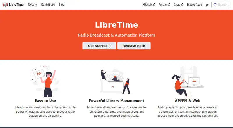 LibreTime's website