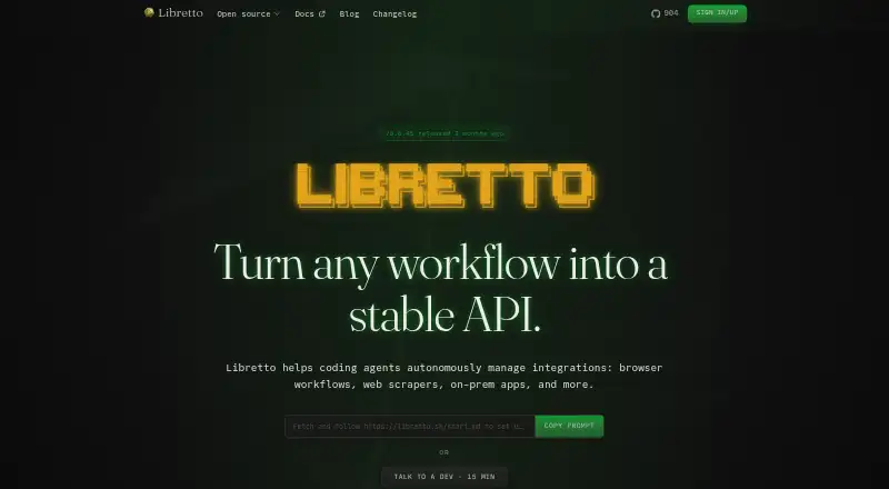 Libretto's website