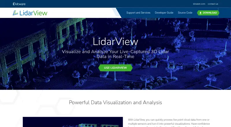 LidarView's website