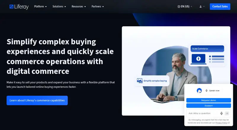 The Liferay Commerce homepage