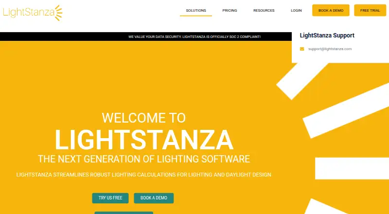 LightStanza's website