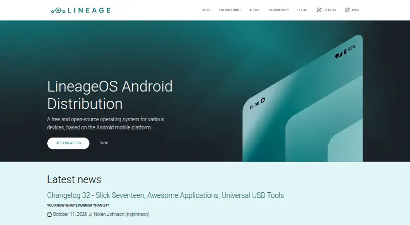 LineageOS's website
