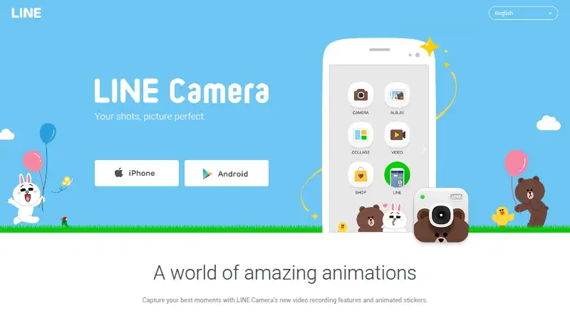 LINE Camera's website
