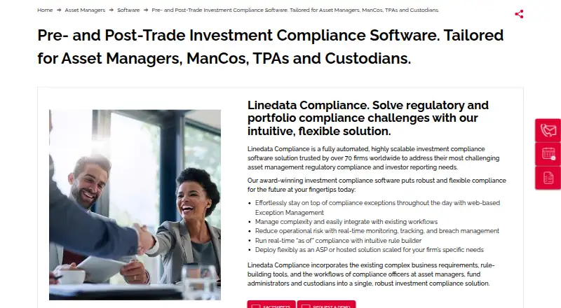 Linedata Compliance's website