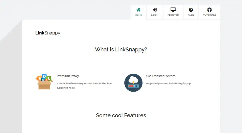 LinkSnappy's website