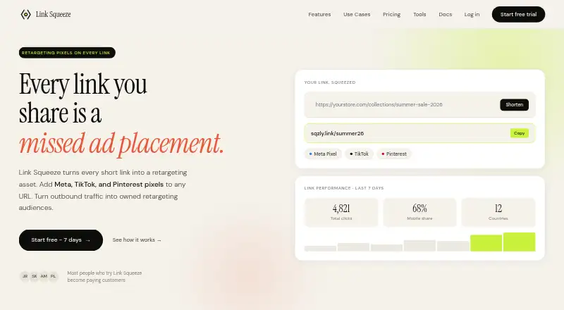 Link Squeeze's website