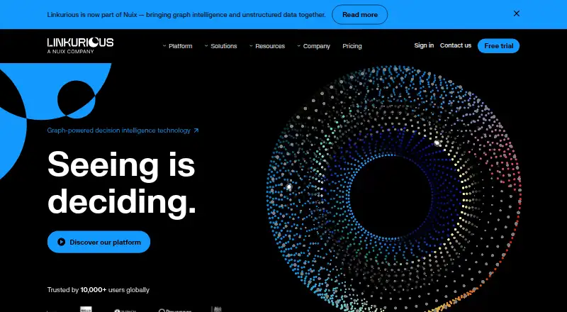 Linkurious's website