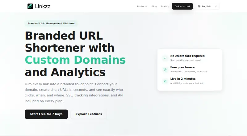 Linkzz.io's website