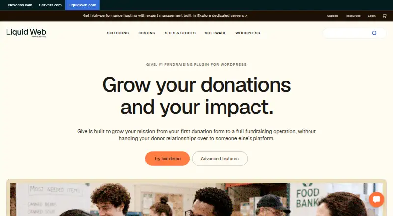 GiveWP's website