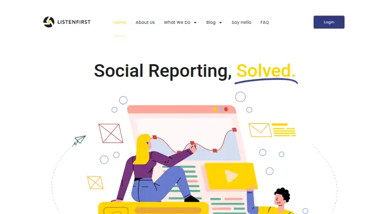 The ListenFirst homepage