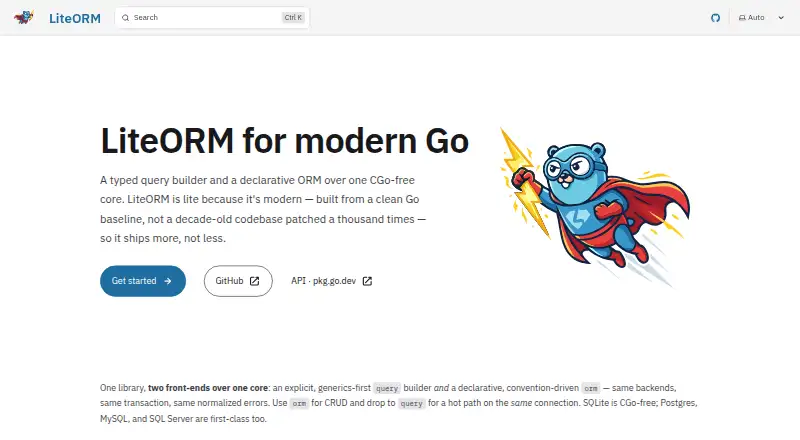 LiteORM's website