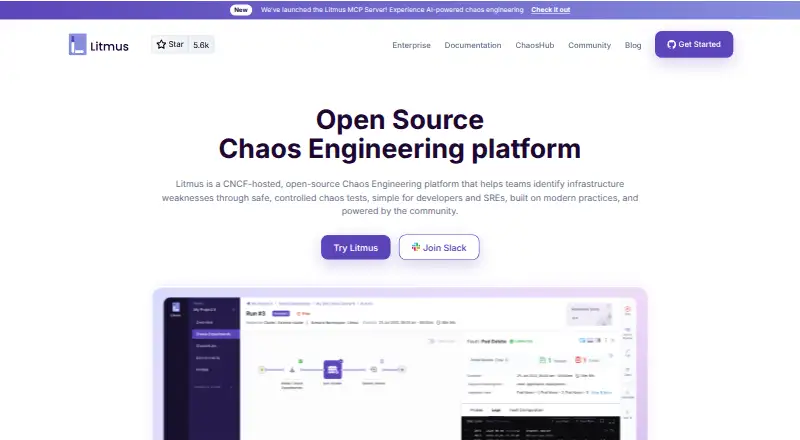 LitmusChaos's website