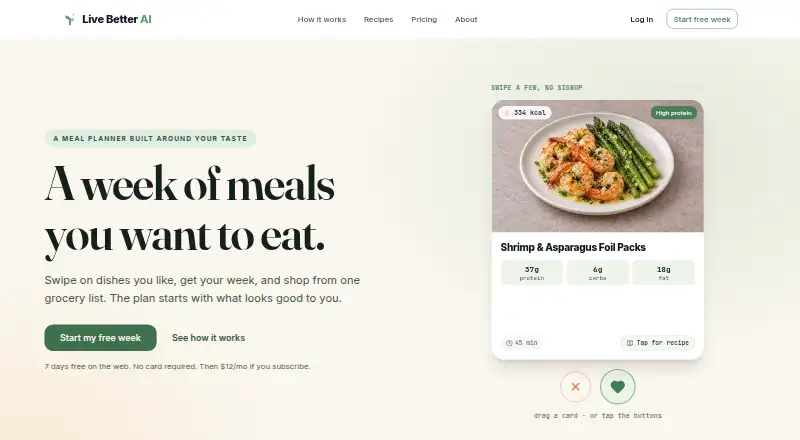 Live Better AI's website