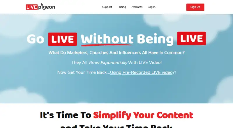 LIVEpigeon's website