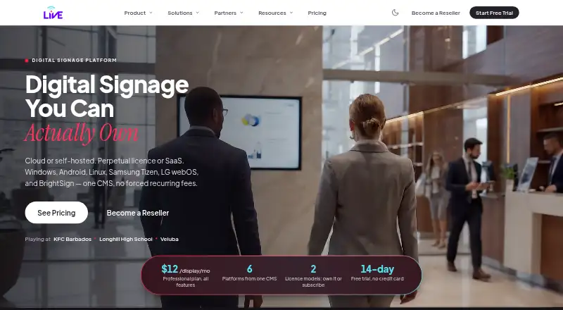 LiveSign's website