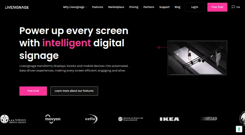 Livesignage's website