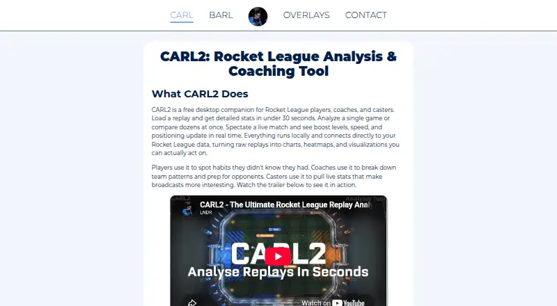 CARL2 Analysis Tool's website