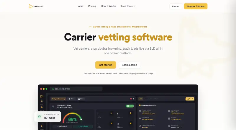 LoadGuard's website