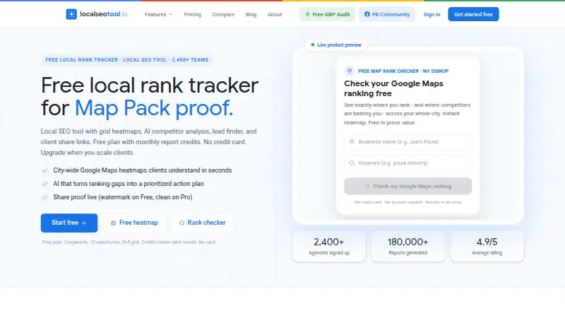 LocalSEOTool.io's website