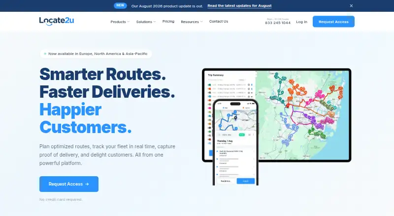 The Locate2u homepage