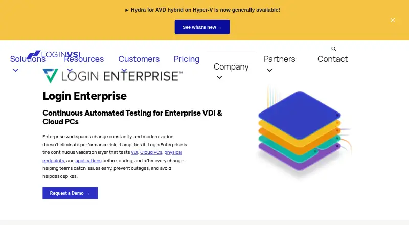 The Login Enterprise homepage
