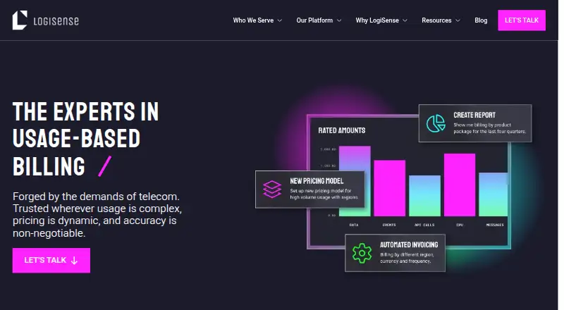 The LogiSense Billing homepage