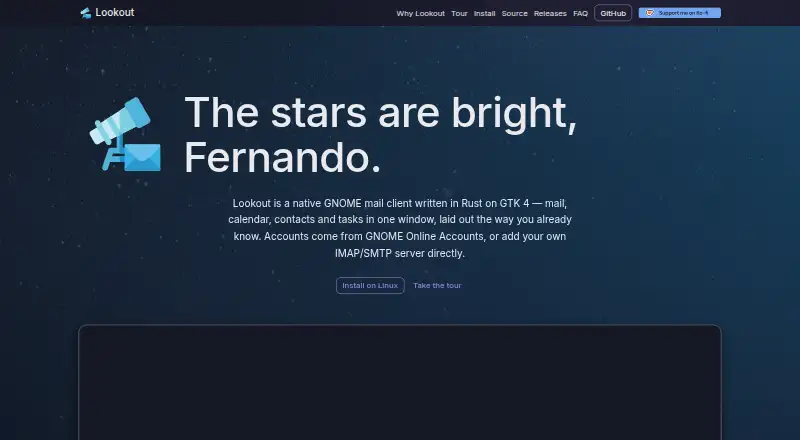 Lookout's website