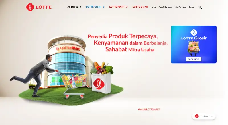 LOTTE Mart Mall's website