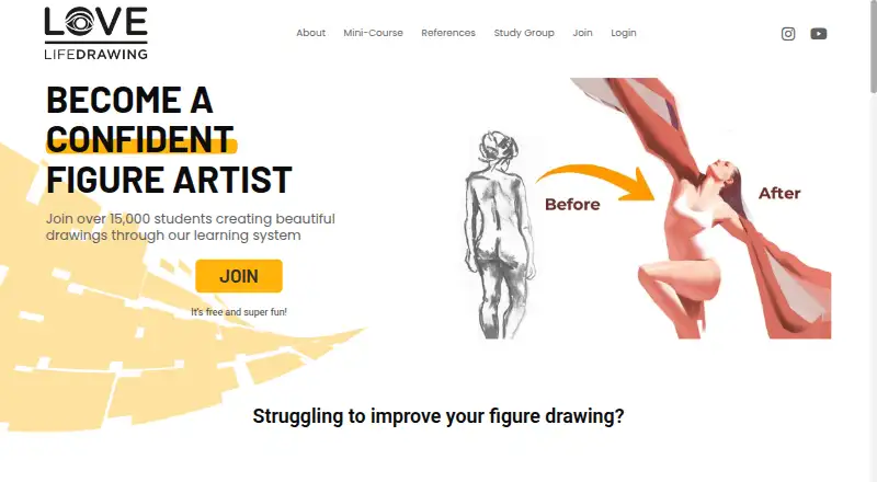 Love Life Drawing's website
